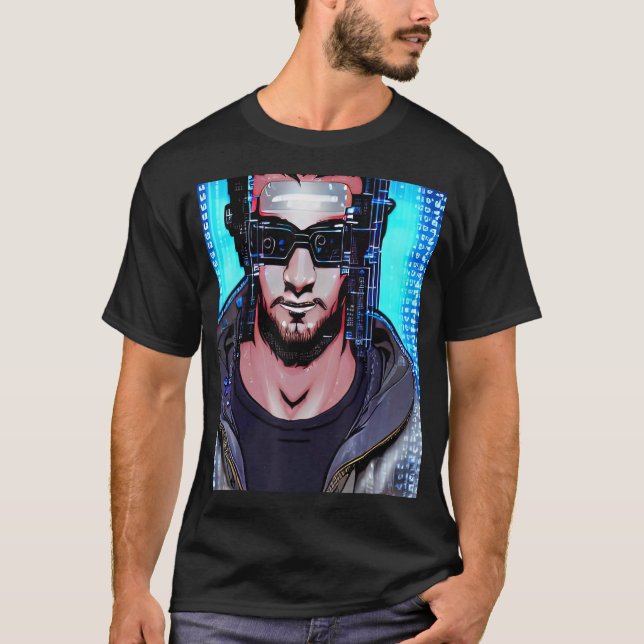 Camiseta Design de Computador Hacker Cyberpunk_6 (Frente)