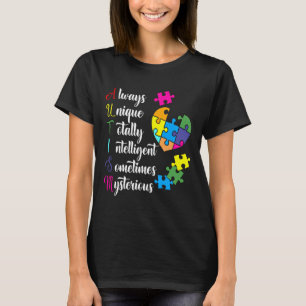 Camiseta Design de Consciência Autismo Colorida Para Pais A