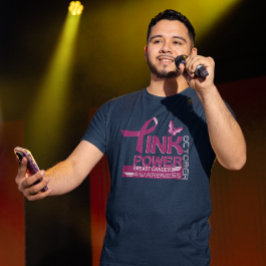 Camiseta Design de Consciência do Cancer de Power-Breast ro