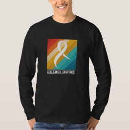 Camiseta Design de Consciência do Cancer pulmonar