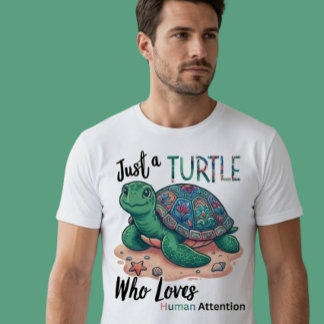 Camiseta Design de Conservação de Tartaruga Marinha com Pad