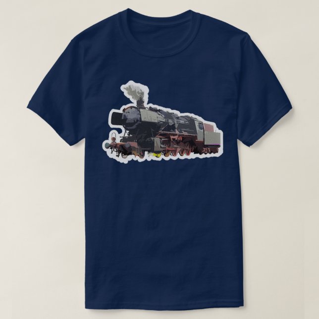 Camiseta Design de contraste da locomotiva para locomotivas (Frente do Design)