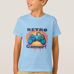 Camiseta Design de Controladora de Jogador Retroativo para 