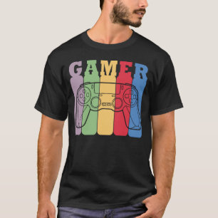 Camiseta Design de Controle de Jogo Retro para Gamer