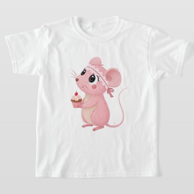 Camiseta Design de coquete e Cupcake, de Whimsical (Postura )