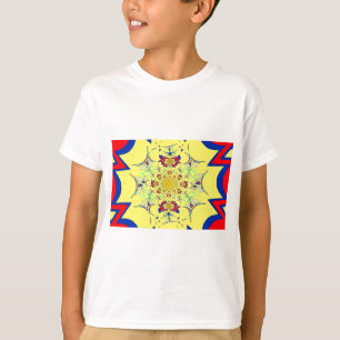 Camiseta Design de Cor damasco Floral Colorida Brilhante