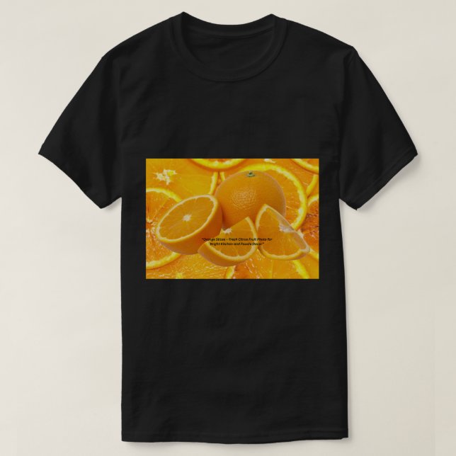 Camiseta Design de Cor Laranja - Energia Vibrante (Frente do Design)