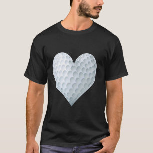 Camiseta Design de coração de amor de fã de golfe ou golfis