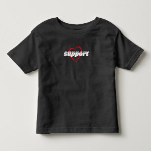 Camiseta Design de Coração de Apoio – Símbolo de Amor Verme