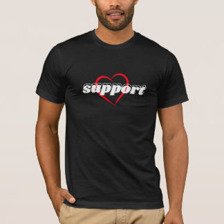 Camiseta Design de Coração de Apoio – Símbolo de Amor Verme