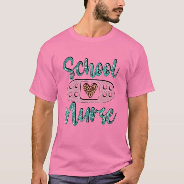 Camiseta Design De Coração De Leopardo Bonito Para A Vida E (Frente)