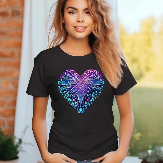 Camiseta Design de Coração Decorativo (Criador carregado)