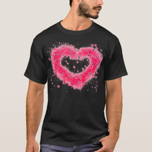 Camiseta design de coração espumante a Grafite