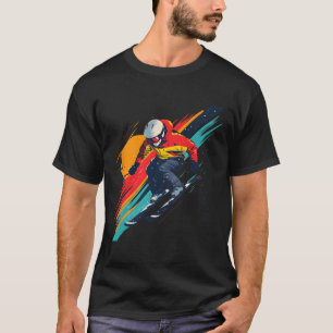Camiseta Design de Corredor de Esqui Vintage - Arte de Esqu