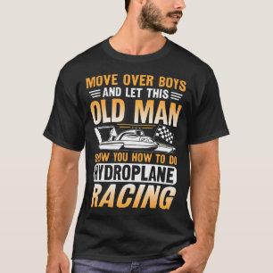 Camiseta Design de Corrida de Barco Hidroavião Para um Fã d