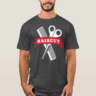Camiseta Design de corte de cabelo