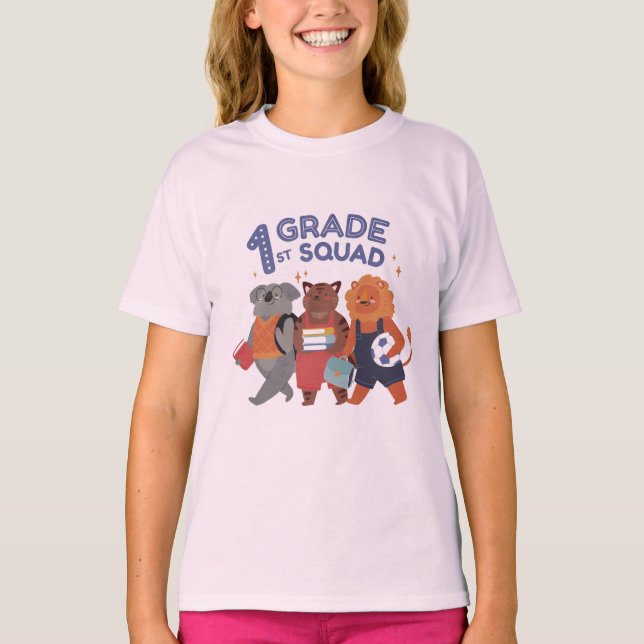 Camiseta design de Corte Quadrado da Classe 1rua (Frente)
