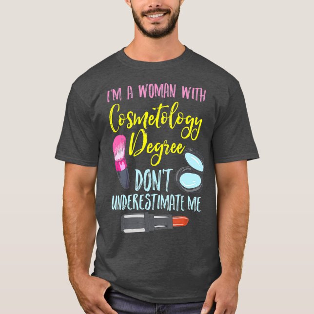 Camiseta Design de Cosmetólogo para Grau de Estampagem do C (Frente)