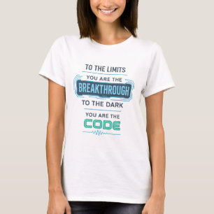 Camiseta DESIGN de cotação AI - Avanço para codificar a esc
