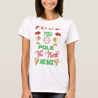 Camiseta Design de Cotação de Natal Te Amo