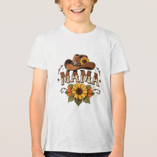 Camiseta Design de Cowgirl Girassol Mama Western