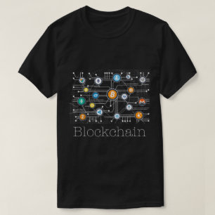 Camiseta Design de Criptografia de Rede Blockchain