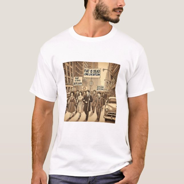 Camiseta Design de Cryptocurrency do Bitmoney de Estilo Vin (Frente)
