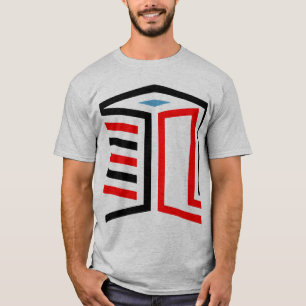 Camiseta Design de Cubo Geométrico 3D Abstrato