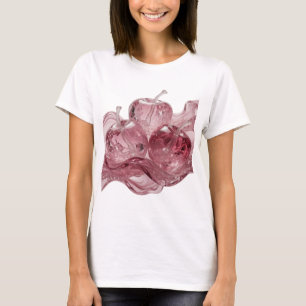 Camiseta Design de declaração de maçãs de vidro prateadas d
