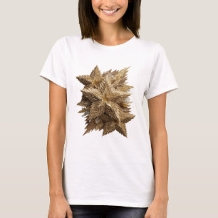 Camiseta Design de declaração Estrela Dourada Prata Engraça