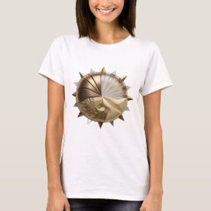 Camiseta Design de declaração LUA DOURADA Prata na Moda