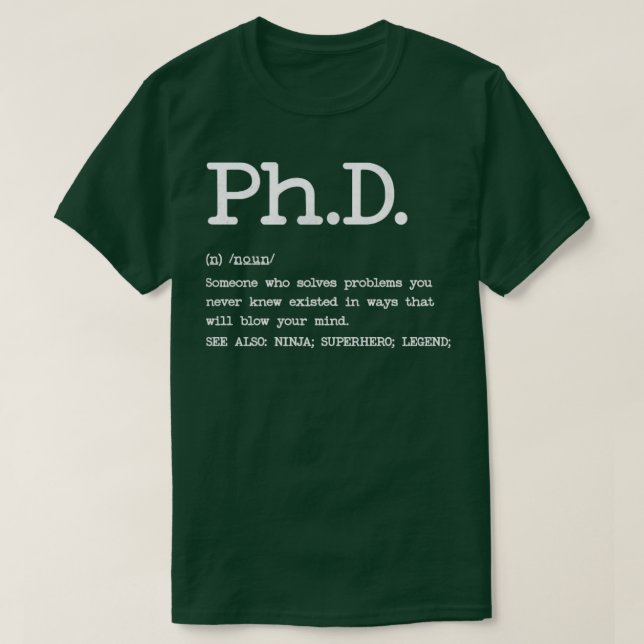 Camiseta Design de Definição de Phd (Frente do Design)