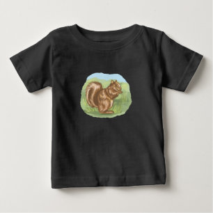 Camiseta Design de desenho animado da vida silvestre de esq