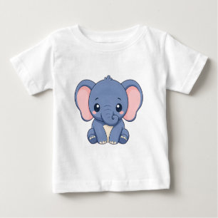 Camiseta Design de desenho animado de elefante bebê fofo
