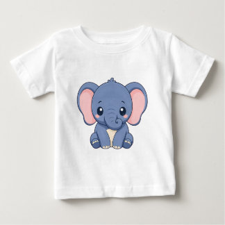 Camiseta Design de desenho animado de elefante bebê fofo