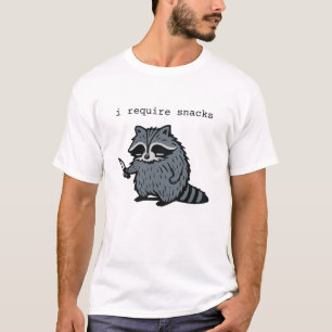 Camiseta Design de desenho animado de guaxinim engraçado “E
