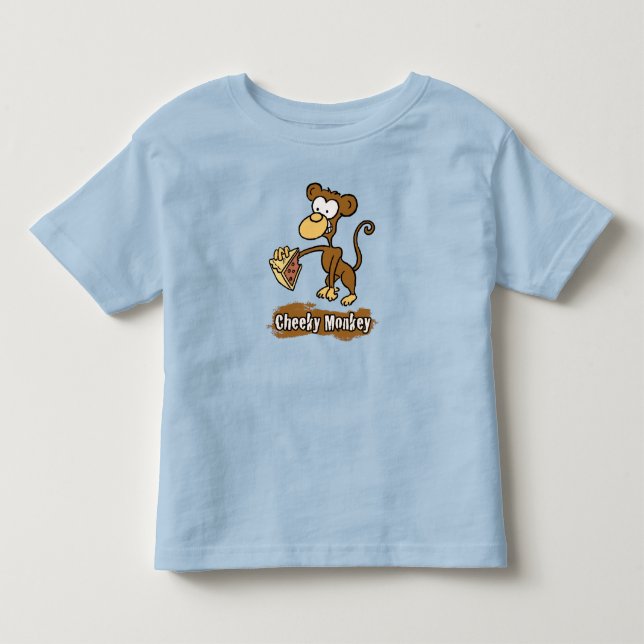 Camiseta Design de desenho animado de macaco atrevido (Frente)