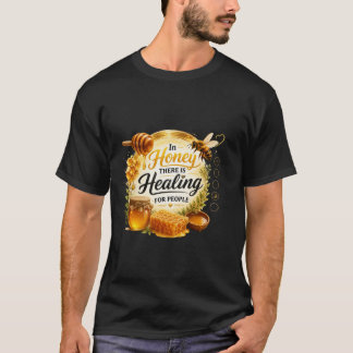 Camiseta Design de Desenho Animado de Mel de Abelha Fofa