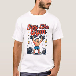 Camiseta Design de desenho animado de treino de ginásio