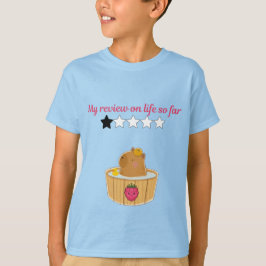 Camiseta Design de desenho animado fofo de capivara kawaii