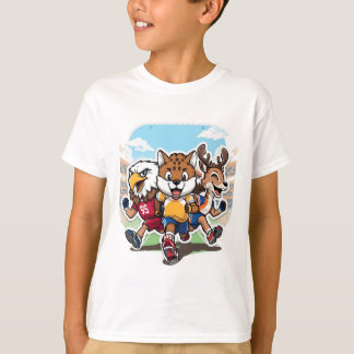 Camiseta Design de desenho animado fofo de mascote de equip