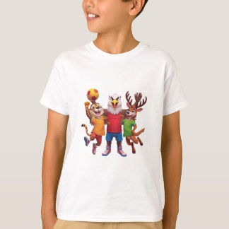 Camiseta Design de desenho animado fofo de mascote de equip