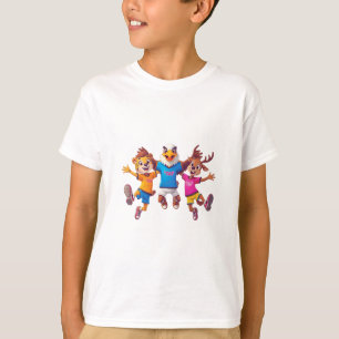 Camiseta Design de desenho animado fofo de mascote de equip