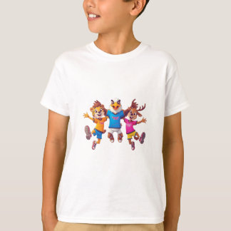 Camiseta Design de desenho animado fofo de mascote de equip