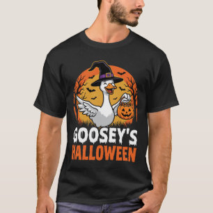 Camiseta Design de desenho animado retrô de ganso bruxa de