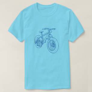 Camiseta Design de desenho de linhas de bicicletas para cri