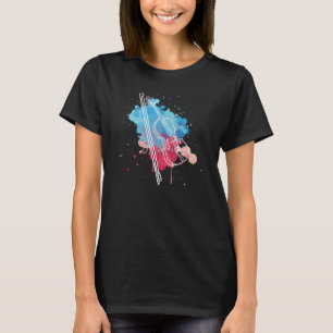 Camiseta Design de Desenho de Música Violina para Violinis