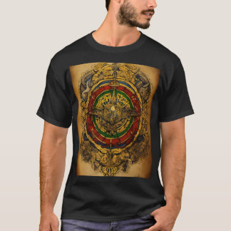Camiseta Design de Desenho de Tatuagem Militar Moderna Ucra