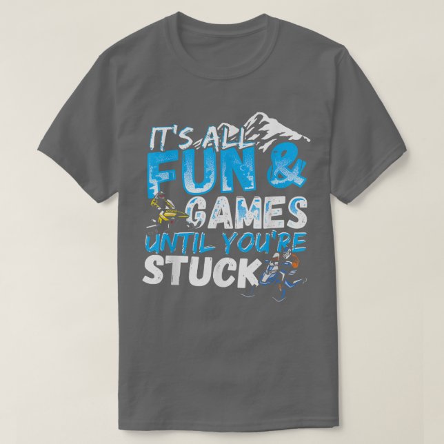 Camiseta Design de deslizamento de neve para um Snowmobiler (Frente do Design)