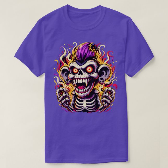 Camiseta Design de Dia das Bruxas de Macacos Cheeky Bonitos (Frente do Design)
